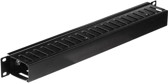 Изображение NetRack Kana kablowy 19"/1U z pokryw Czarny (119-001-010-004)