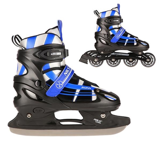 Изображение NH18366A 2IN1 DARK-BLUE SIZE S(35-38) Skrituļslidas / Hokeja Slidas