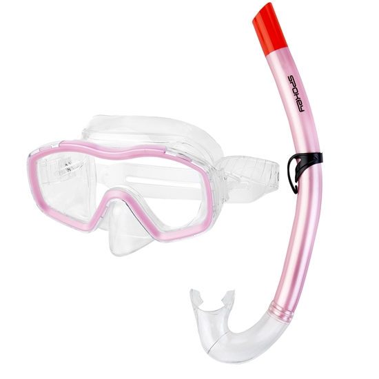Изображение Niršanas komplekts: maska ​​+ snorkelis Spokey BOMBI GIRL junior