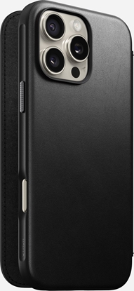 Attēls no Nomad Modern Leather Folio iPhone 16 Pro Max Black