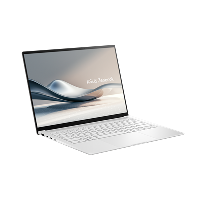 Attēls no Notebook|ASUS|ZenBook Series|UX5406SA-PV037W|CPU  Intel Core Ultra|u5-226V|1600 MHz|14"|2880x1800|RAM 16GB|LPDDR5x|SSD 512GB|Intel Arc Graphics|Integrated|ENG|Windows 11 Home|White|1.2 kg|90NB14F2-M00950