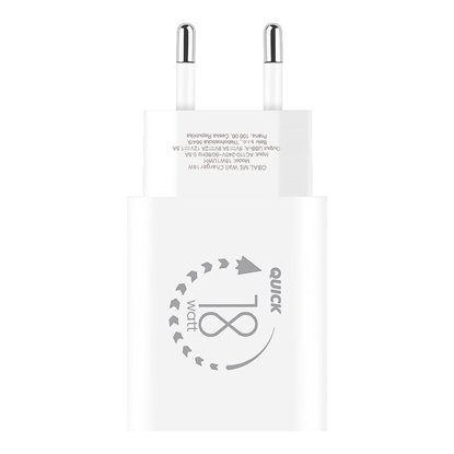 Attēls no OBAL:ME Wall Charger USB-A 18W / White