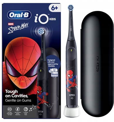 Picture of Oral-B Electric Toothbrush with Travel Case, 6Y+ | iO Kids Marvel Spiderman | Rechargeable | For kids | Number of brush heads included 1 | Number of teeth brushing modes 3