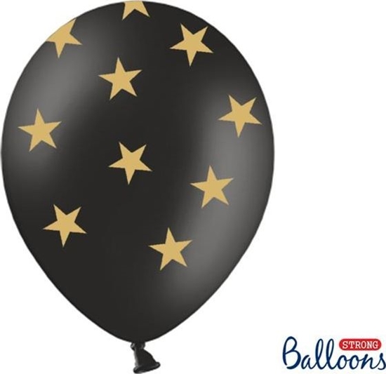 Изображение Party Deco Balony Gwiazdki, czarne, 30 cm, 6 szt. uniwersalny