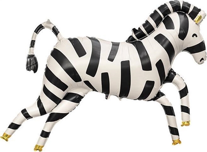 Изображение PartyDeco Balon foliowy Zebra, 115x85 cm one size