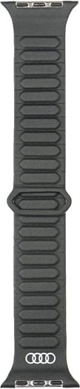 Изображение Pasek Audi Logo Synthetic Leather        Magnetic Ring do Apple Watch 44/45/46/49mm czarny