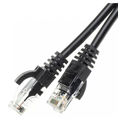 Attēls no Patch cord | Patch Kabelis | Patch cable | 7m | CAT5E | UTP | 7 m | ElectroBase ® | Melns | LSZH