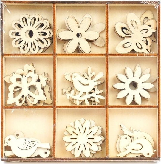 Picture of Patki drewniane dekoracyjne 45szt craft 02