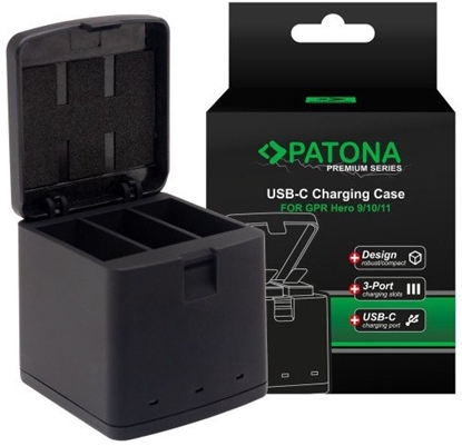 Attēls no PATONA 1795 adowarka akumulatorów Akumulator do kamery sportowej USB