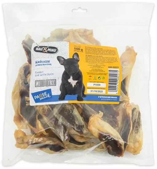 Изображение Pausesnack przysmak dla psa, królicze ucho z kaczk  500g