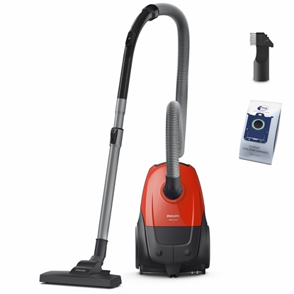 Изображение Vacuum Cleaner|PHILIPS|Input power 800 W|Dust capacity 3 L|Cylinder vacuum|Cleaning type Dry|Dust container Dust bag|Colour Black/Red|XD1111/10