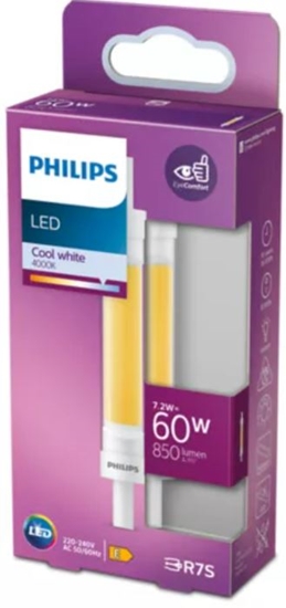 Picture of Philips R7S LED spuldze 7.2W 4000K 850lm 118mm