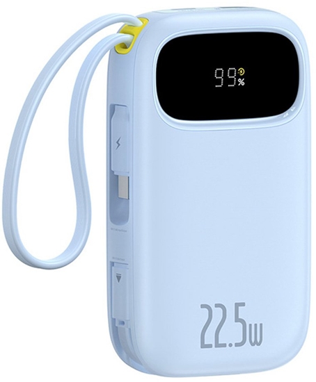 Изображение Powerbank Baseus Powerbank 20000mAh z wywietlaczem wbudowanymi kablami EnerFill FC31 22.5W - niebieski Powerbank 20000mAh z wywietlaczem wbudowanymi kablami EnerFill FC31 22.5W - niebieski