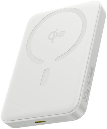 Attēls no Powerbank Baseus Powerbank bezprzewodowy 10000mAh 22.5W MagSafe z kablem USB-C 30cm - biay Powerbank bezprzewodowy 10000mAh 22.5W MagSafe z kablem USB-C 30cm - biay