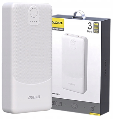Attēls no Powerbank Dudao Powerbank Dudao K10Pro 2,4A 20000mAh 2 x USB-A - biay