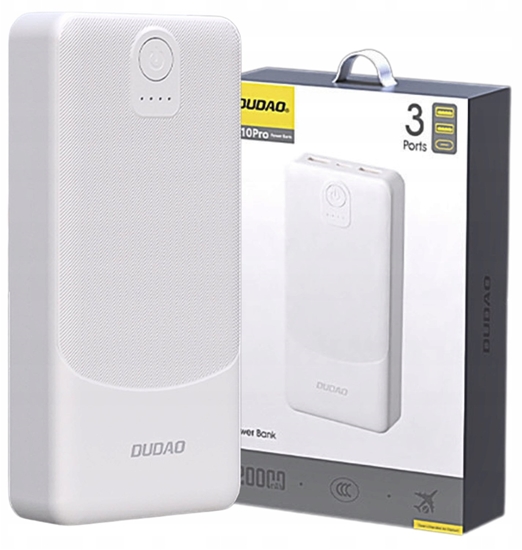 Изображение Powerbank Dudao Powerbank Dudao K10Pro 2,4A 20000mAh 2 x USB-A - biay