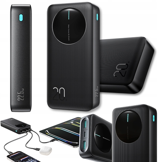 Picture of Powerbank Joyroom Powerbank Joyroom JR-PBF14 Pro 22,5W 20000mAh z wywietlaczem cyfrowym 2x USB-A 1x USB-C - czarny