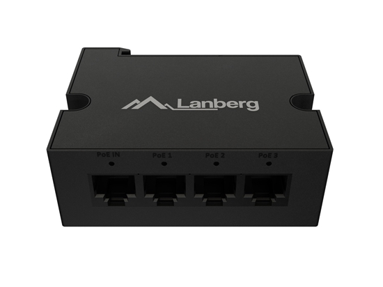 Изображение Przełącznik Din-Fe4-At-30W 1xIn 3xOut 100MB PoE Extender Fast Ethernet Din Rail at 30W