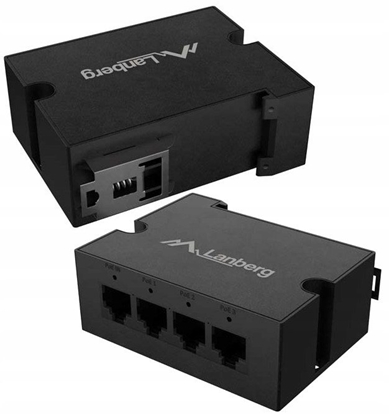 Attēls no Przełącznik Din-Ge4-Bt-90w 1xIn 3xOut 1GB PoE Extender Gigabit Ethernet Din Rail Bt 90W