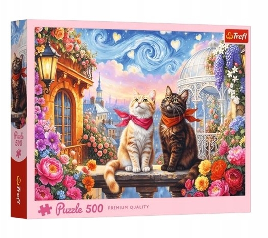 Изображение PUZZLE 500 Zakochane mruczki 37553