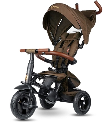 Attēls no Qplay Rowerek Trójkoowy Rito Deluxe Rubber Brown