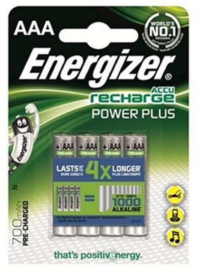 Picture of R03/AAA akumulatori 1.2V Energizer Recharge Power Plus Ni-MH HR03 700 mAh iepakojumā 4 g