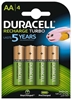 Picture of R6/AA akumulatori 1.2V Duracell Recharge sērija Ni-MH HR6 2500 mAh iepakojumā 4 gb.