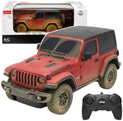 Picture of Rastar Auto JEEP Wrangler Rubicon-Muddy Zdalnie Sterowane RC Czerwone Rastar 1:24 Rastar