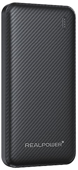 Изображение Realpower PB-10000 Plus,10.000 mAh,20W,2x USB-A,1xUSB-C blac