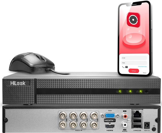 Picture of Rejestrator HiLook Rejestrator cyfrowy hybrydowy do monitoringu HiLook by Hikvision DVR-208U-M1/T