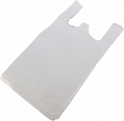 Attēls no Reklamówka SARANTIS, HDPE, podstawowa, 25/6/45 cm, 8 mikr., 200 szt., biaa