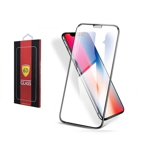 Picture of Riff 6D 0.4mm Aizsargstikls ar Melnu rāmīti priekš iPhone X / XS / 11 Pro