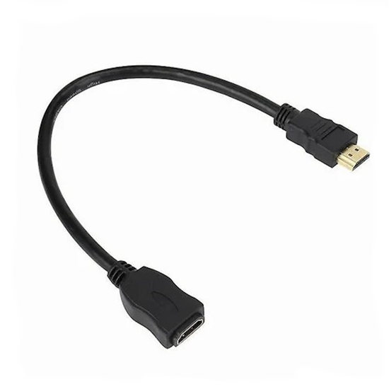 Изображение Riff Adapteris Pagarinātāja kabelis HDMI vīriešu uz HDMI sieviešu 30 cm V1.4 preks Chromecast Miracast TV Box spēlēm