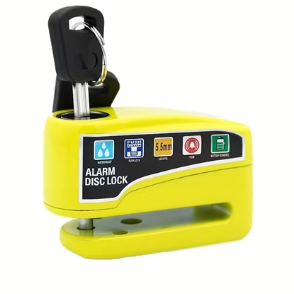 Attēls no Riff LOCK07 Universāla trauksmes disku bremžu slēdzene Velosipēdiem/Elektroskūteriem/Trīsriteņiem/Ratiņiem Yellow