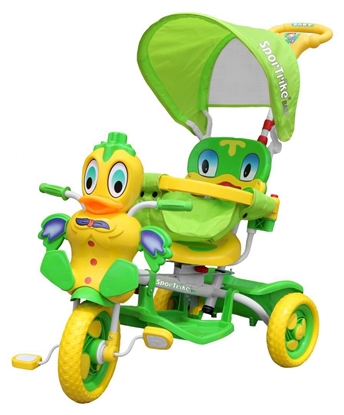 Attēls no RoGer Duck Kids Tricycle With Handle Green
