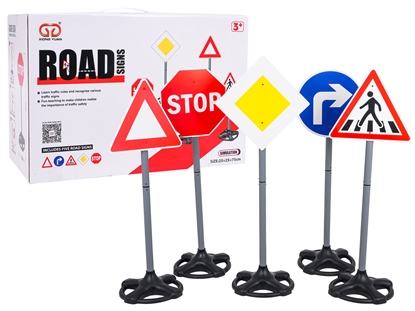 Attēls no RoGer Educational Traffic Signs Set 5pcs