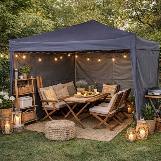 Picture of RoGer LUARO Party tent 3x3m Black