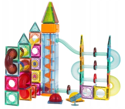 Attēls no RoGer Magnetic Blocks with Light 134pcs.