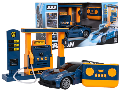 Attēls no RoGer R/C Vehicle Sports Car with remote control + gas station