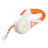 Изображение Rojeco Smycz automatyczna LED Rojeco 5m (pomaraczowo-biaa)