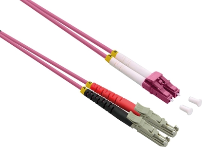 Attēls no Roline FO Jumper Cable 50/125µm OM4, LSH/LC, UPC Polish, LSOH, violet, 2 m
