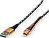 Picture of Roline GOLD Lightning to USB Cable for iPhone, iPod, iPad, with Smartphone support function, 1 m