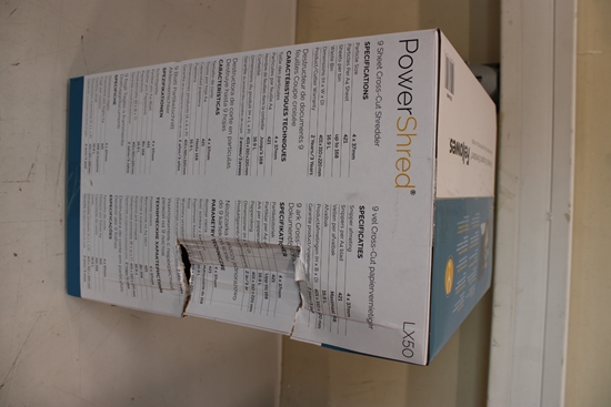 Изображение SALE OUT. Powershred | LX50 | Black | 17 L | Credit cards shredding | DAMAGED PACKAGING | Paper handling standard/output 9 sheets per pass | Cross-Cut Shredder | Warranty 24 month(s)