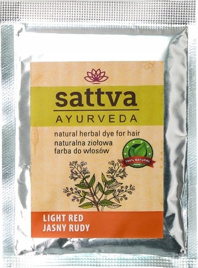 Picture of Sattva SATTVA_Natural Herbal Dye for Hair naturalna zioowa farba do wosów Light Red 10g