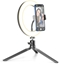 Picture of Selfie stick Tripod Cellularline Selfie Ring z owietleniem LED do zdj i filmów selfie czarny