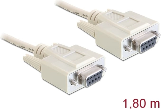 Picture of Seriālais Null modem kabelis 9pin F  > 9 pin F, 1.8m, Delock