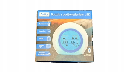 Attēls no Setty budzik z podwietleniem LED niebieski JZ-212
