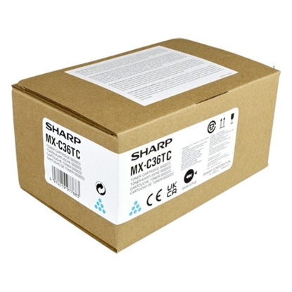 Attēls no Sharp MX-C36TC (MXC36TC) Toner Cartridge, Cyan