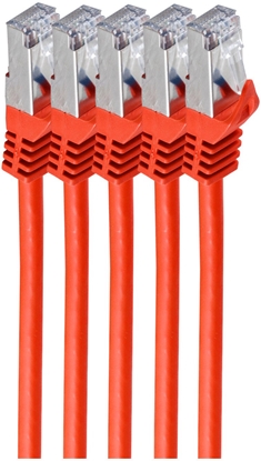Picture of Shiverpeaks shiverpeaks BS75515-R-SET5 kabel sieciowy Czerwony 5 m Cat7 S/FTP (S-STP)