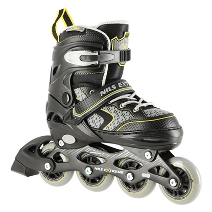 Изображение Skrituļslidas NA14198 BLACK-YELLOW SIZE L (39-42)  IN-LINE SKATES NILS EXTREME